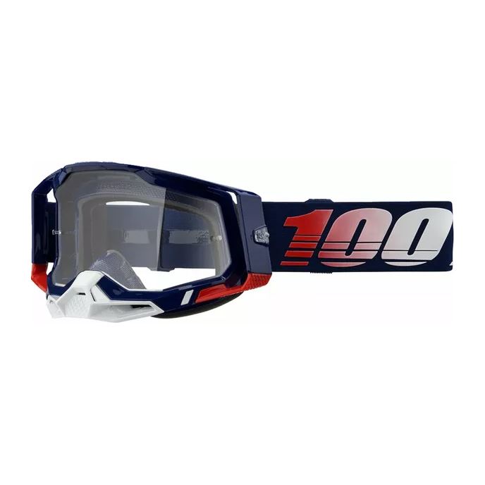 100% MX Goggles Racecraft 2 Republic Clear